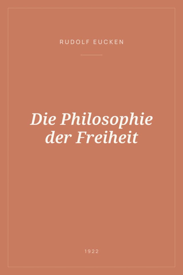 Portada de Die Philosophie der Freiheit