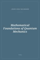 Portada de Mathematical Foundations of Quantum Mechanics