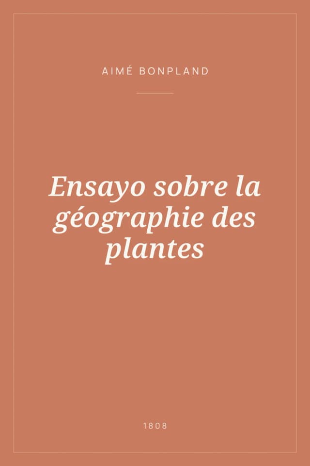 Portada de Ensayo sobre la géographie des plantes