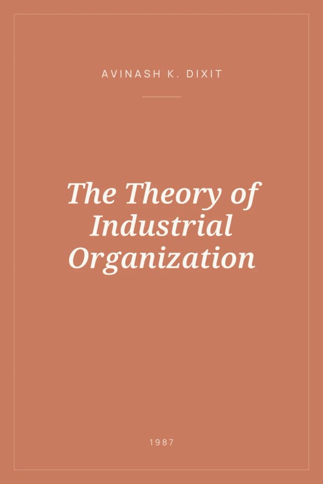 Portada de The Theory of Industrial Organization