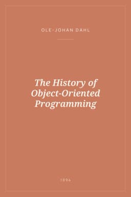 Portada de The History of Object-Oriented Programming
