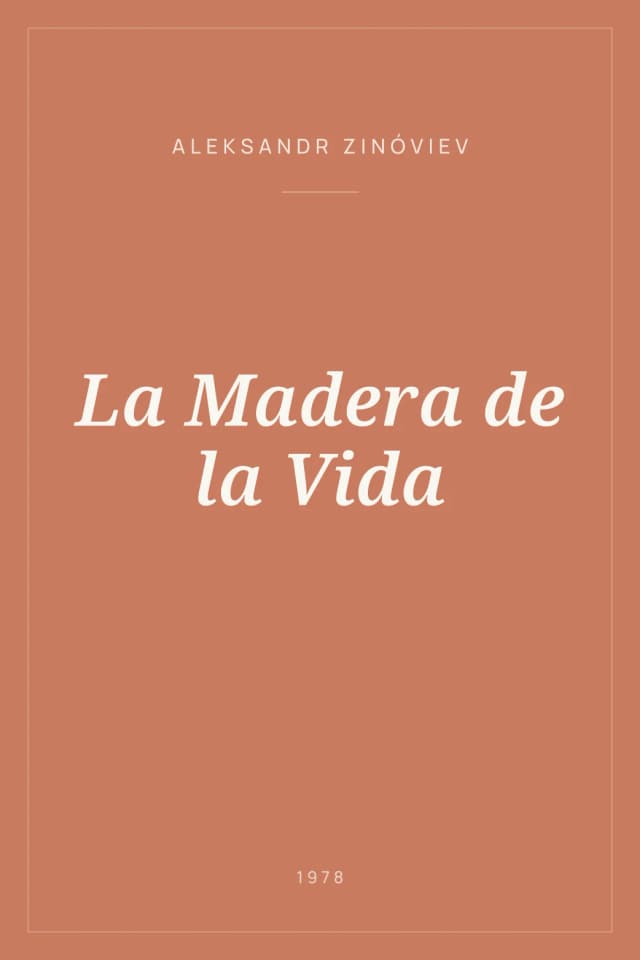 Portada de La Madera de la Vida