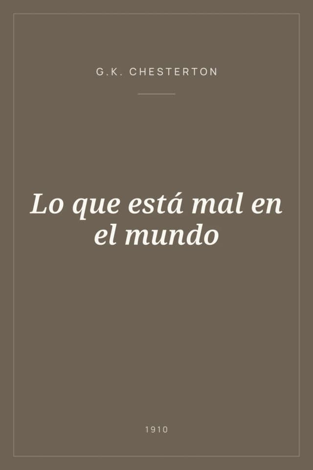 Portada de Lo que está mal en el mundo