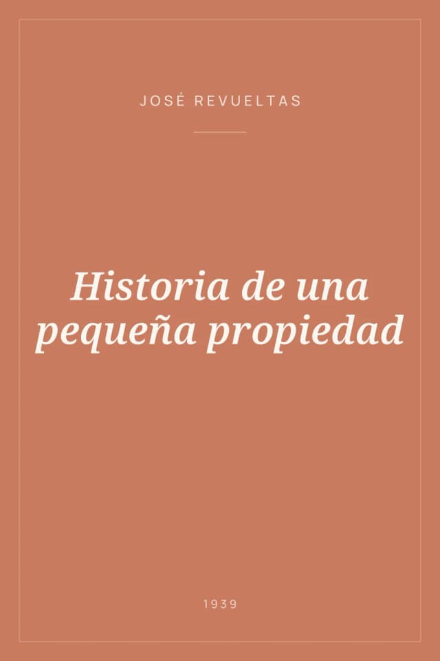 Portada de Historia de una pequeña propiedad