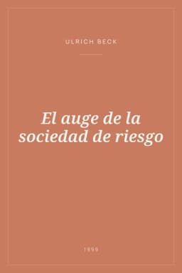 Portada de El auge de la sociedad de riesgo
