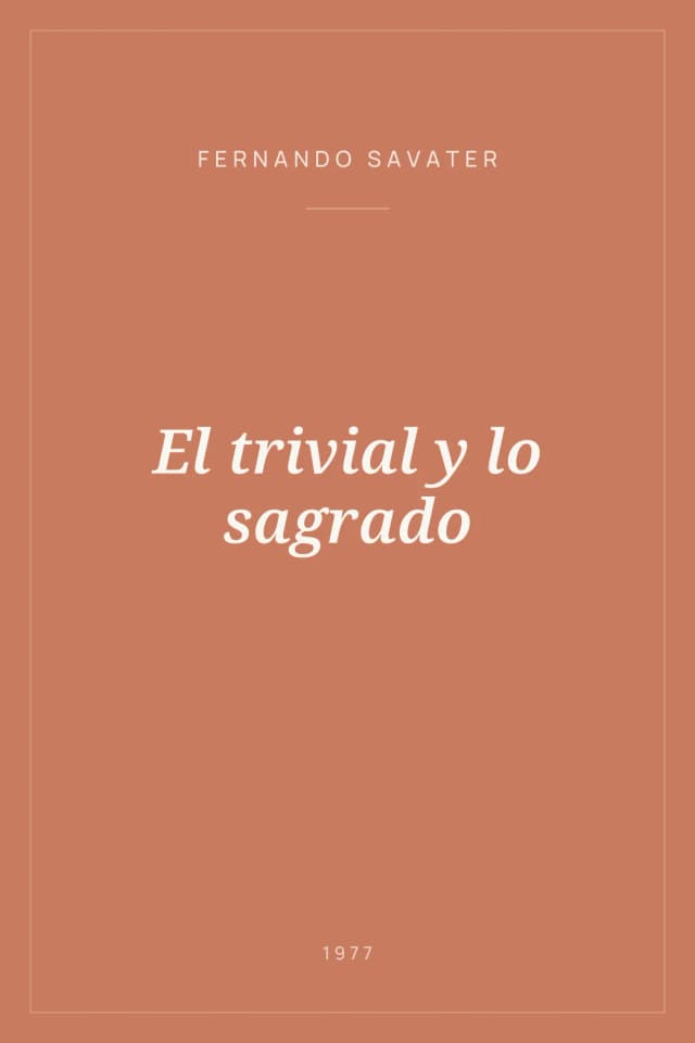 Portada de El trivial y lo sagrado