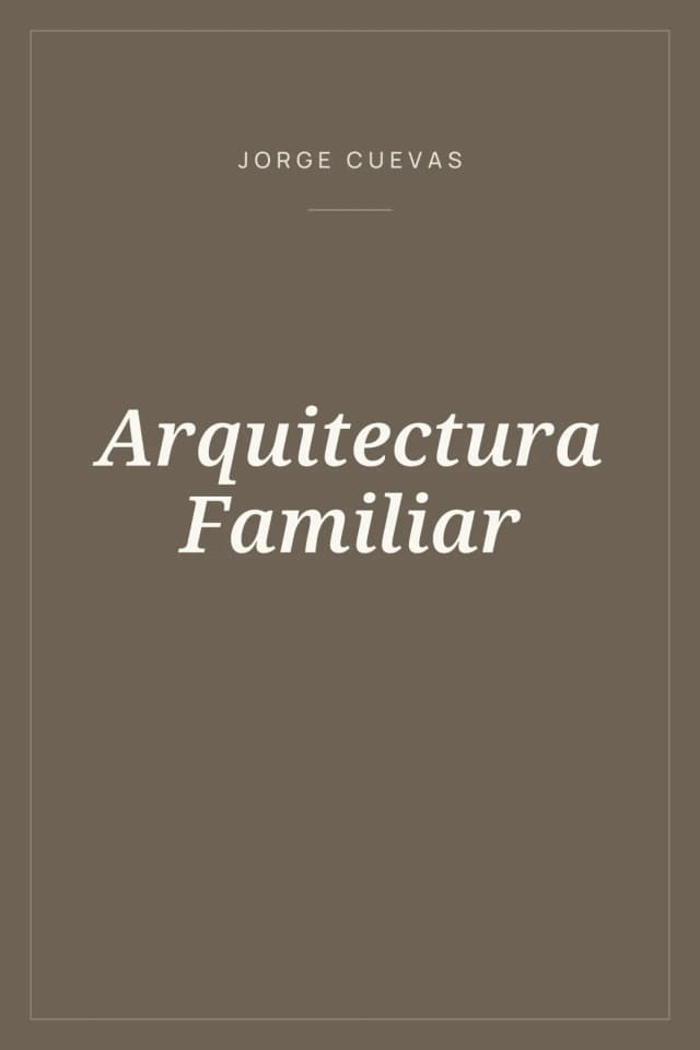 Portada de Arquitectura Familiar