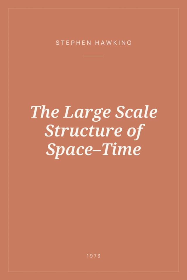 Portada de The Large Scale Structure of Space–Time