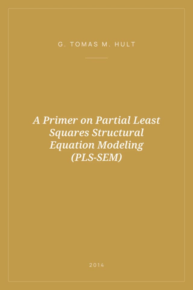 Portada de A Primer on Partial Least Squares Structural Equation Modeling (PLS-SEM)