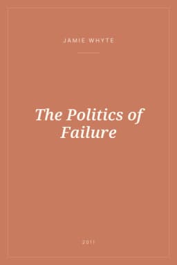 Portada de The Politics of Failure
