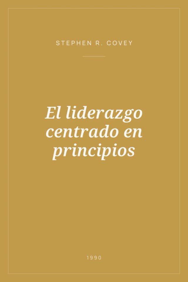Portada de El liderazgo centrado en principios