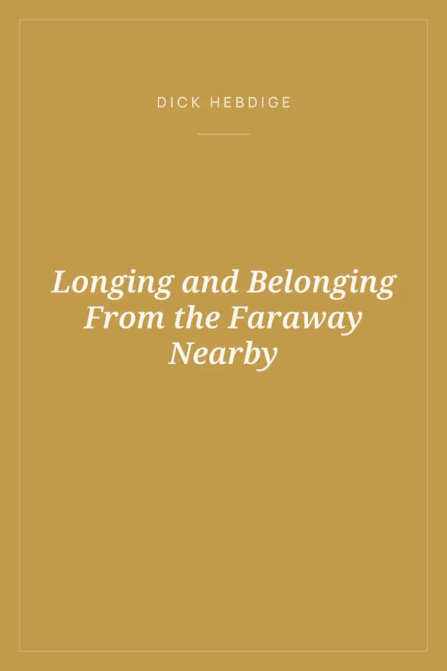 Portada de Longing and Belonging From the Faraway Nearby