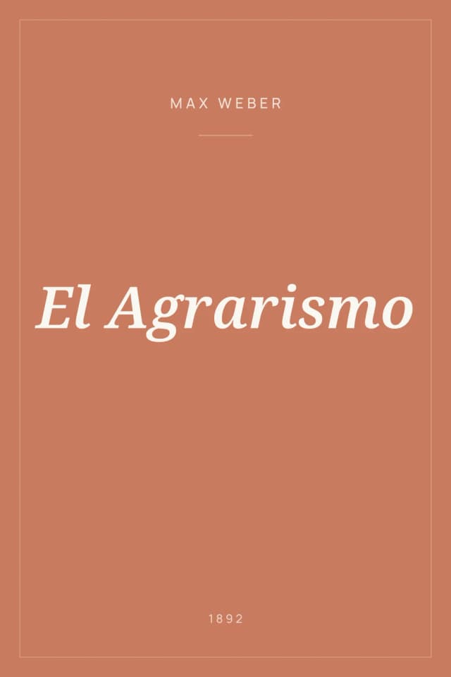 Portada de El Agrarismo