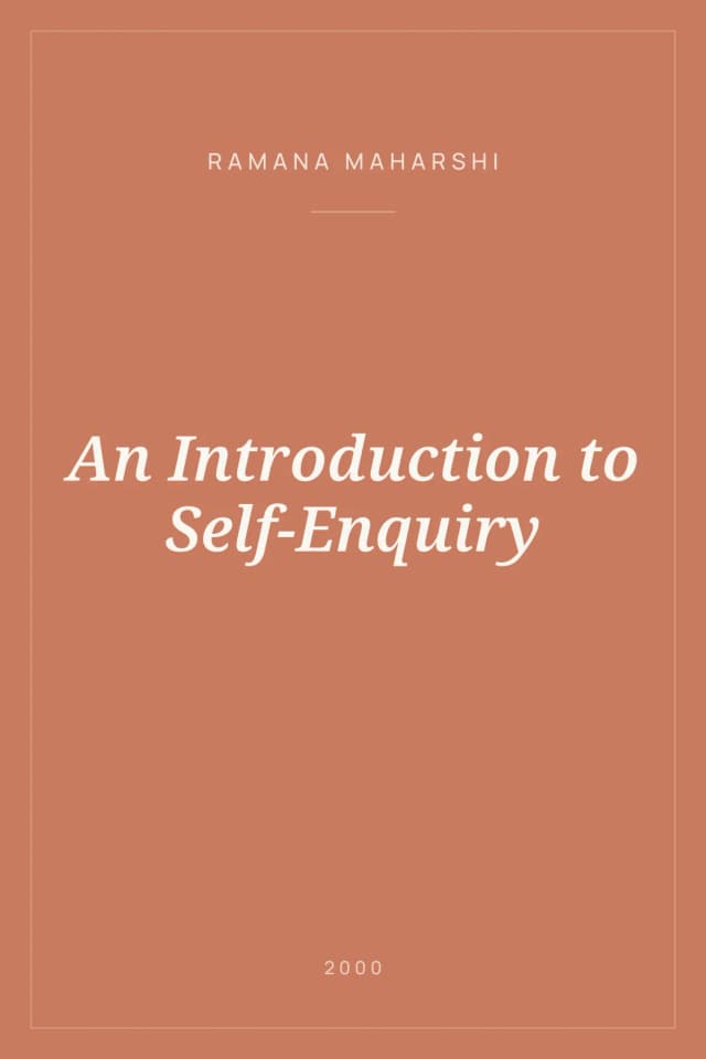 Portada de An Introduction to Self-Enquiry