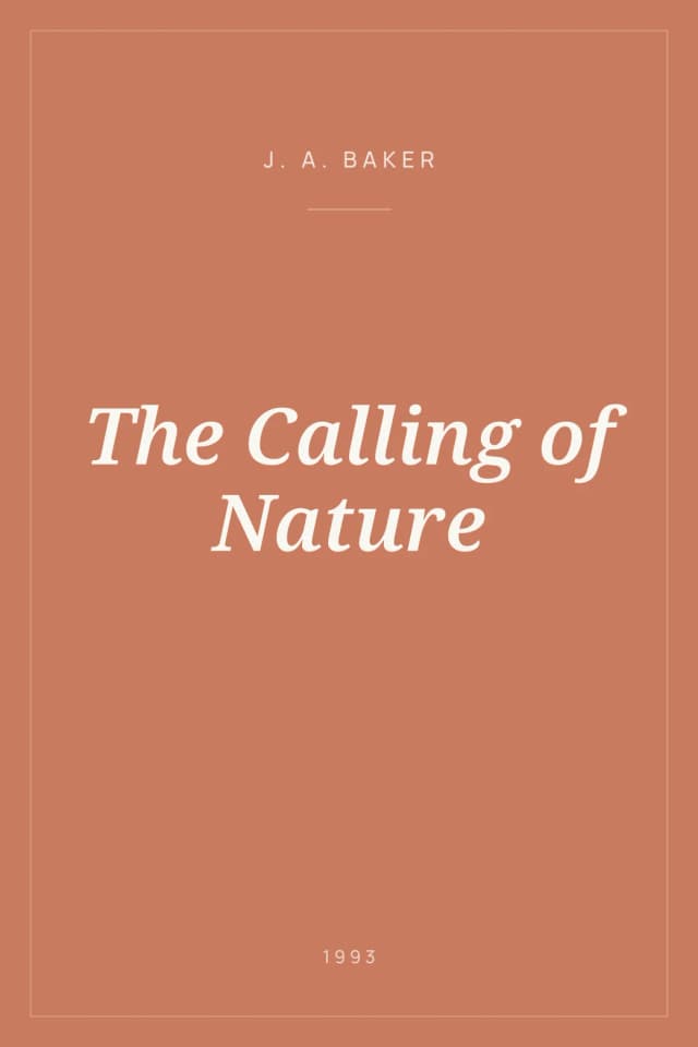 Portada de The Calling of Nature