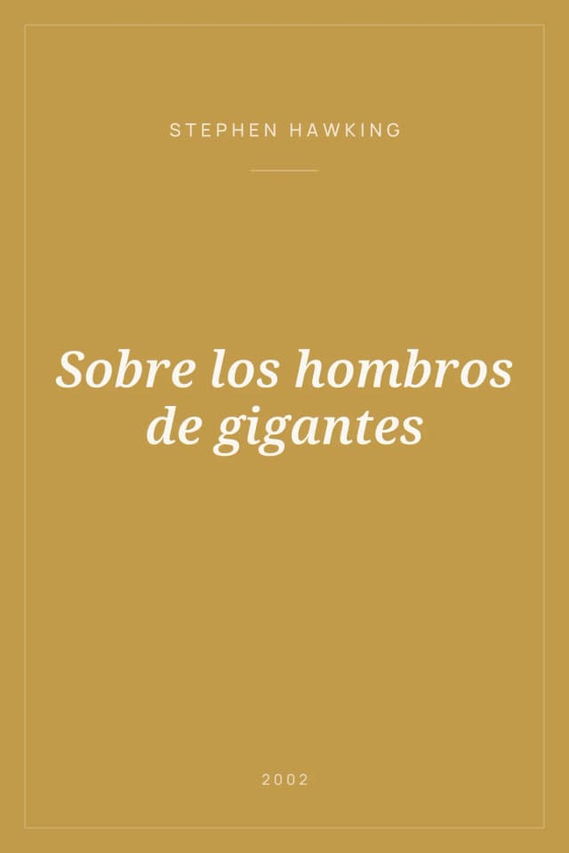 Portada de Sobre los hombros de gigantes