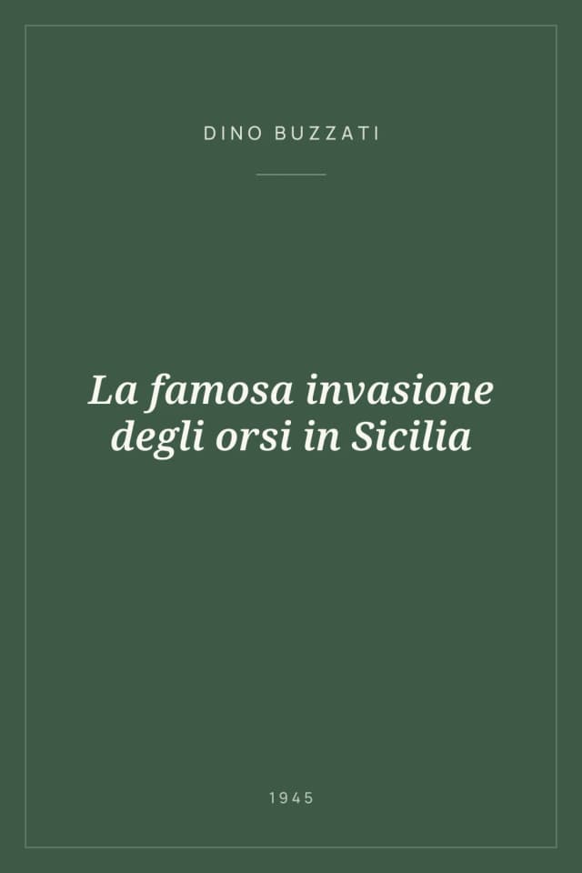 Portada de La famosa invasione degli orsi in Sicilia