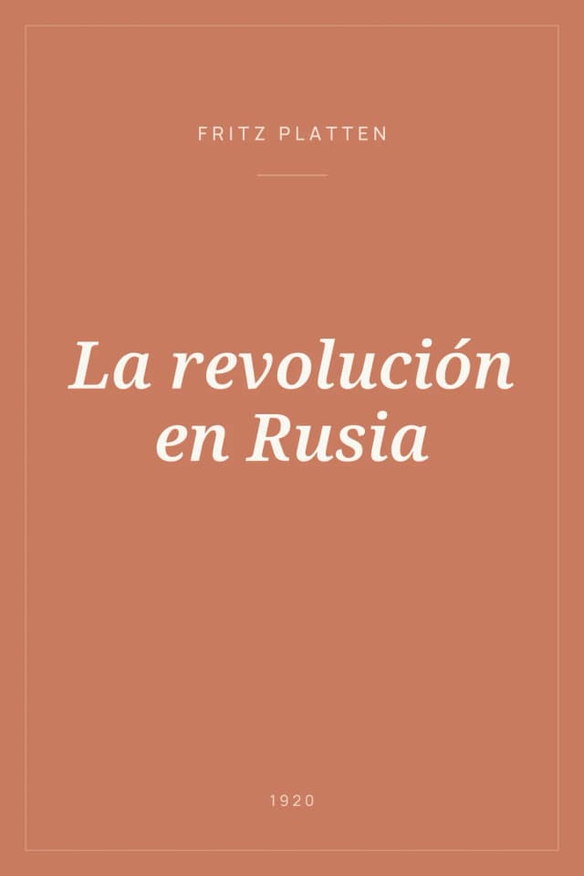 Portada de La revolución en Rusia