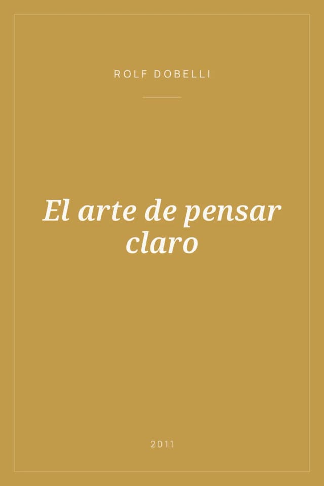 Portada de El arte de pensar claro