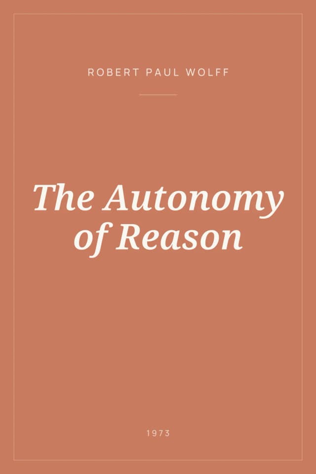 Portada de The Autonomy of Reason
