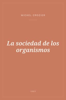 Portada de La sociedad de los organismos