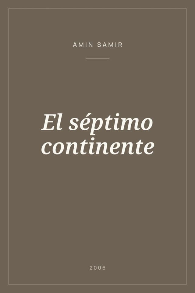 Portada de El séptimo continente