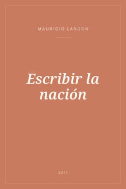 Portada de Escribir la nación