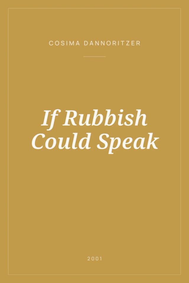 Portada de If Rubbish Could Speak