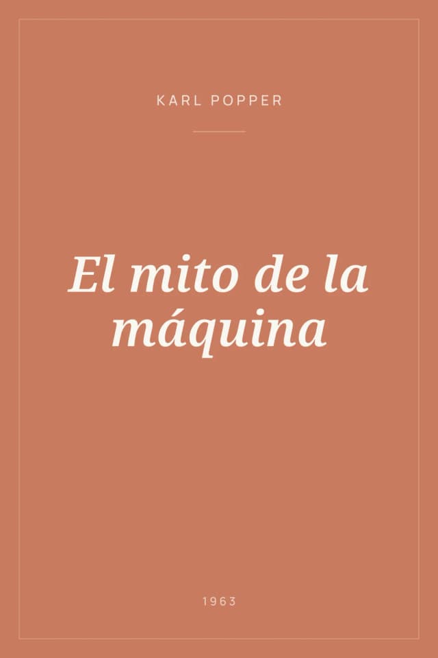 Portada de El mito de la máquina