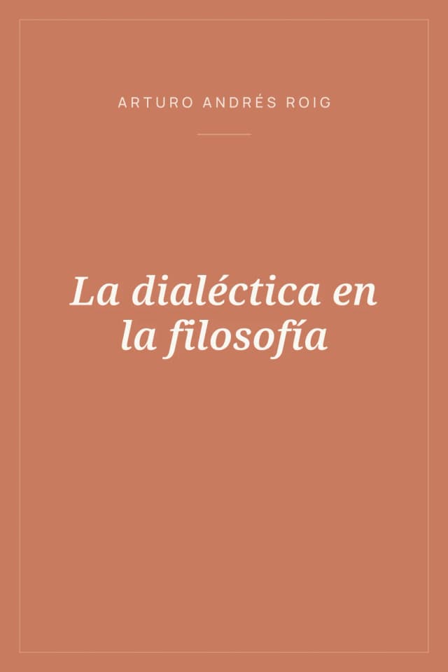 Portada de La dialéctica en la filosofía