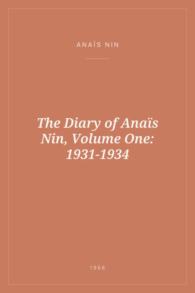 Portada de The Diary of Anaïs Nin, Volume One: 1931-1934