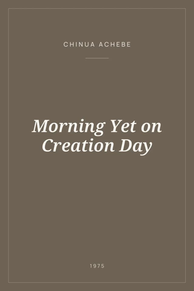 Portada de Morning Yet on Creation Day