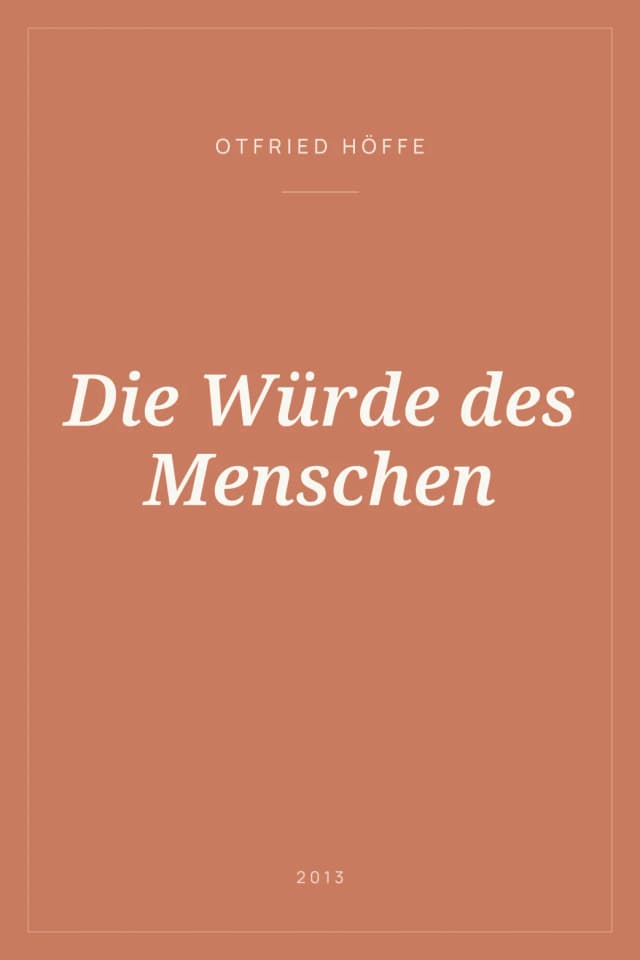 Portada de Die Würde des Menschen