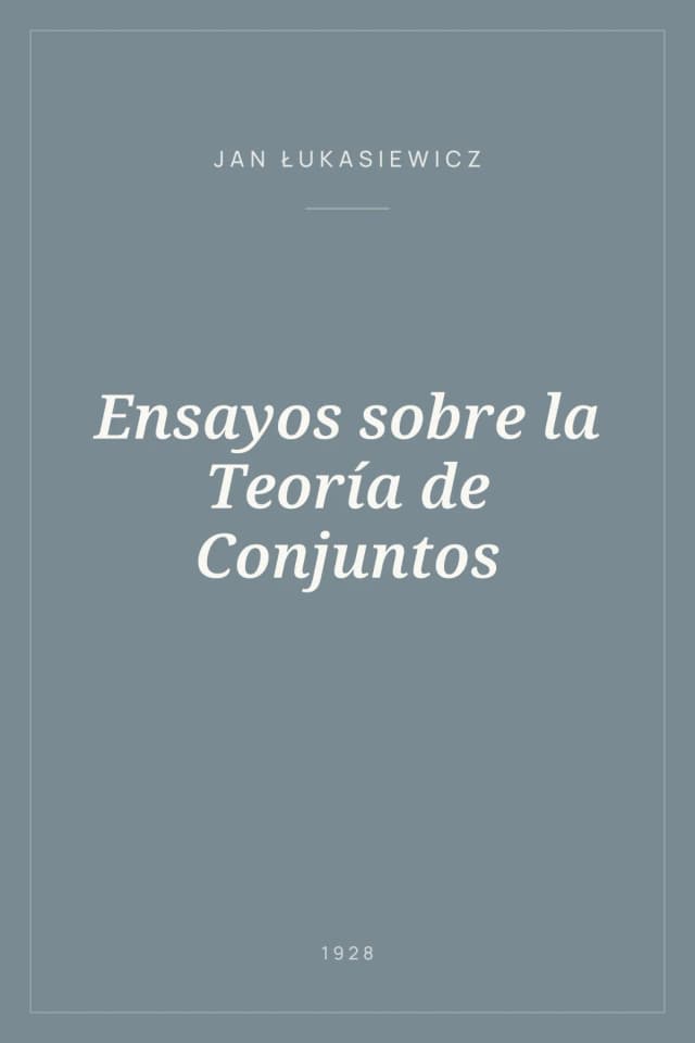 Portada de Ensayos sobre la Teoría de Conjuntos