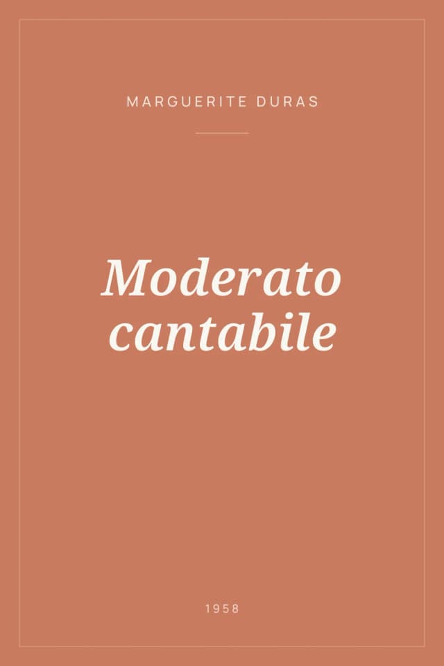 Portada de Moderato cantabile