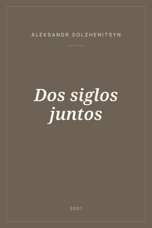 Portada de Dos siglos juntos