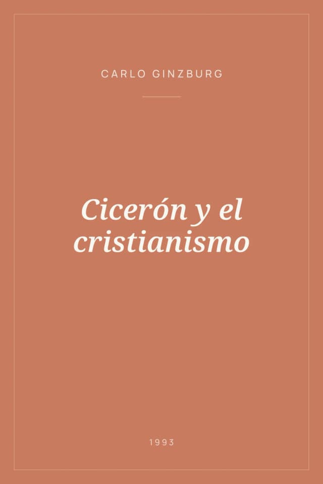 Portada de Cicerón y el cristianismo