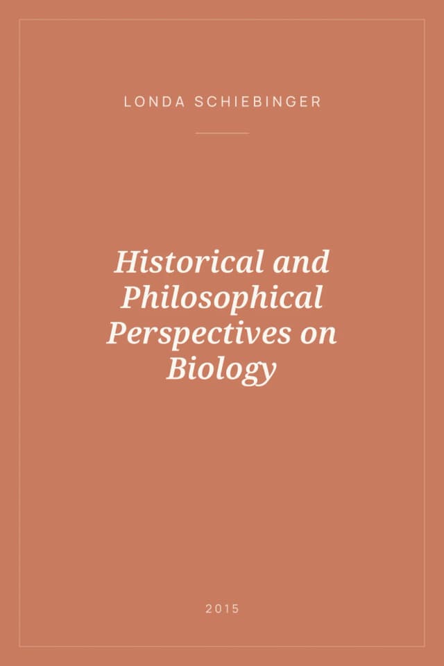 Portada de Historical and Philosophical Perspectives on Biology