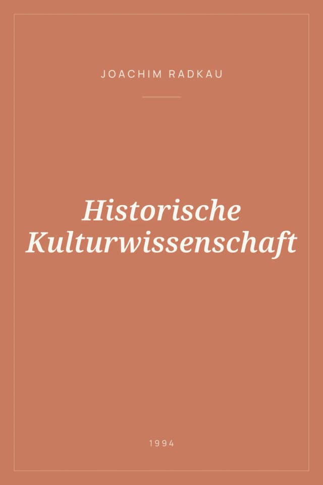 Portada de Historische Kulturwissenschaft