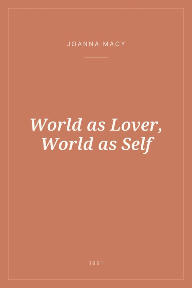 Portada de World as Lover, World as Self