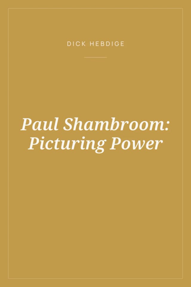 Portada de Paul Shambroom: Picturing Power