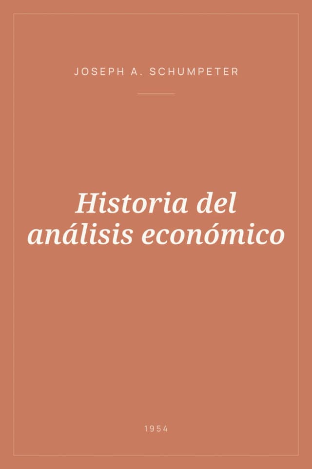 Portada de Historia del análisis económico
