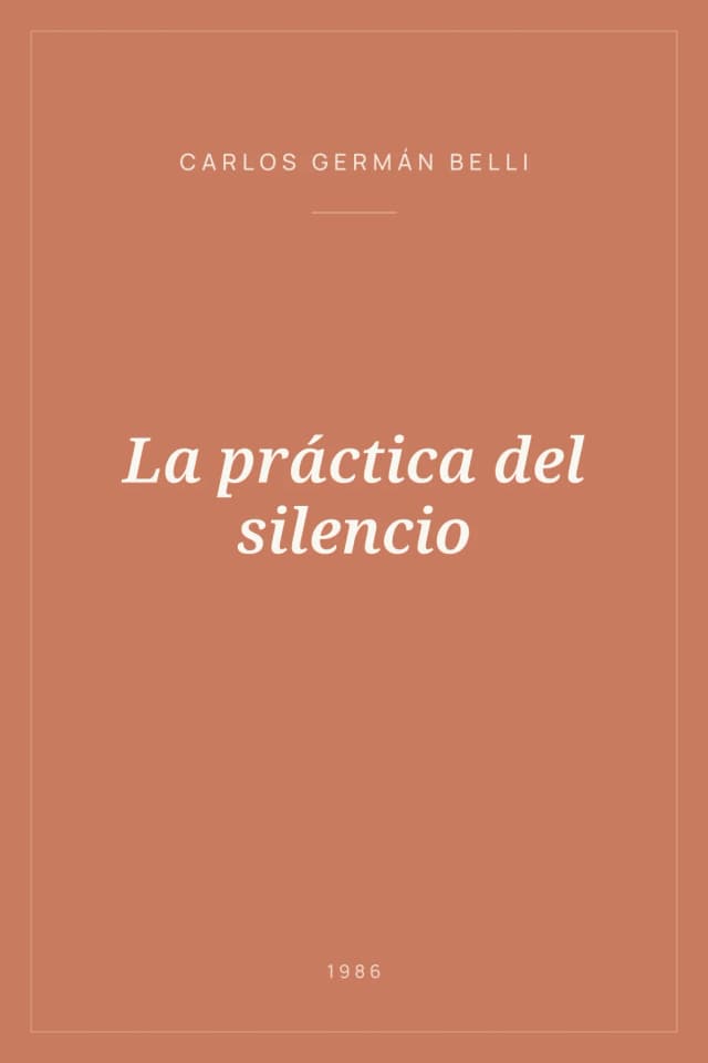 Portada de La práctica del silencio