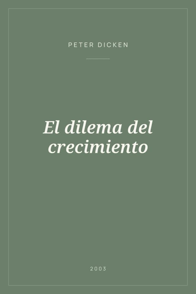 Portada de El dilema del crecimiento