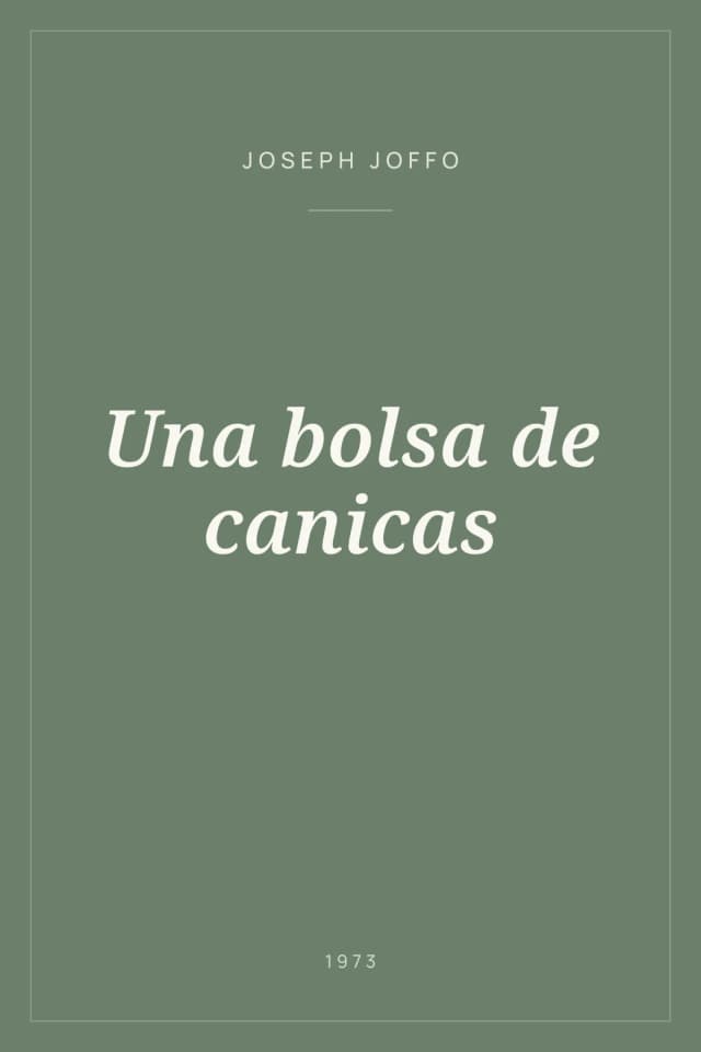 Portada de Una bolsa de canicas