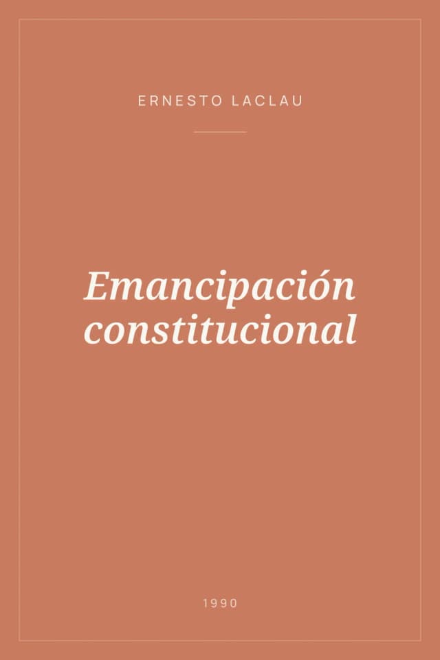 Portada de Emancipación constitucional
