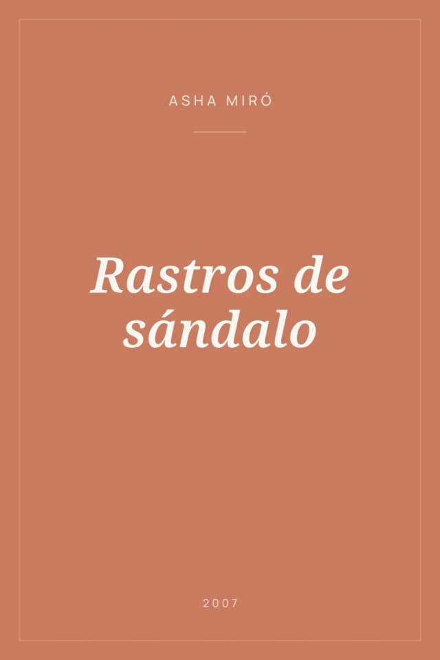 Portada de Rastros de sándalo
