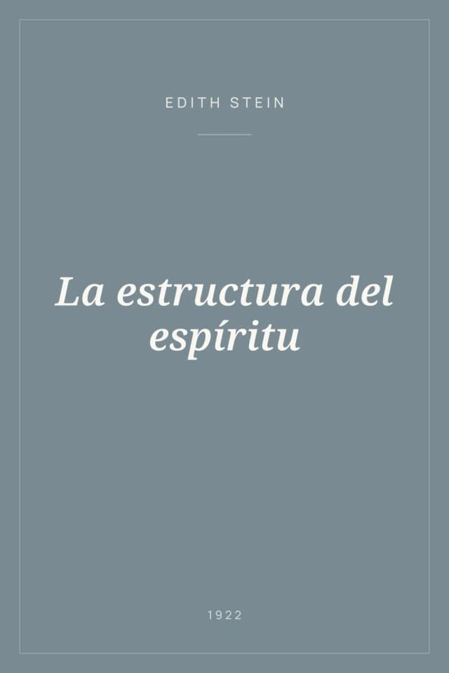 Portada de La estructura del espíritu