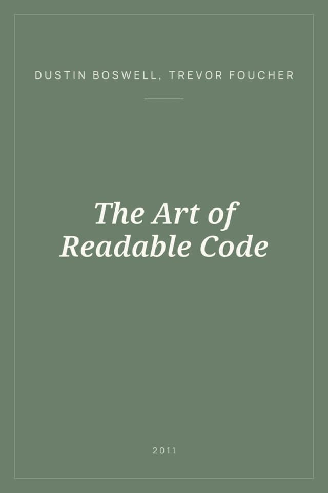 Portada de The Art of Readable Code