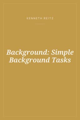 Portada de Background: Simple Background Tasks